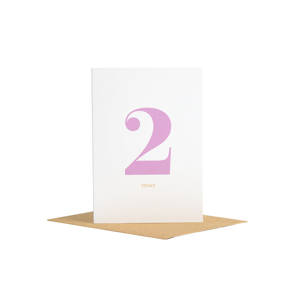Number 2 Today Birthday Card