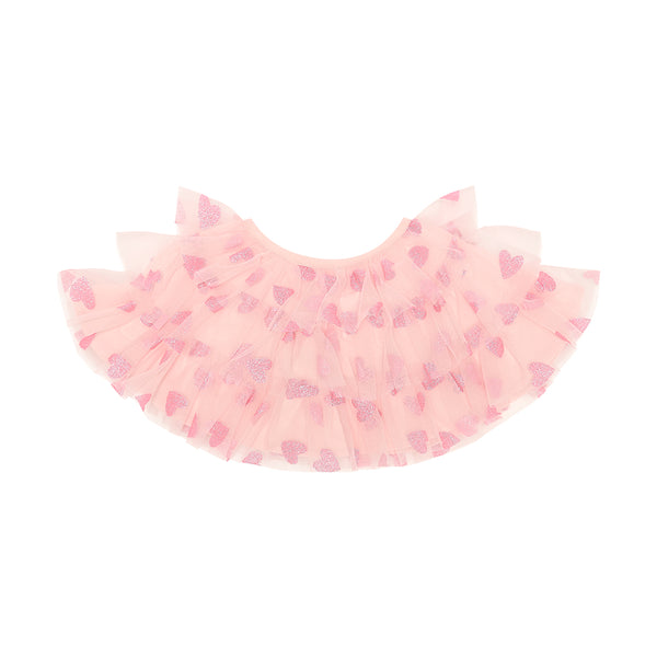 Pale Pink & Pink Glitter Heart Cape