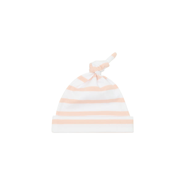 Powder Pink & White Breton Striped Hat