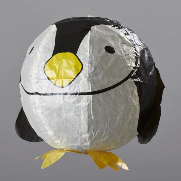Japanese Paper Penguin Balloon Card