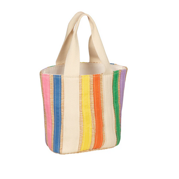 Rainbow Ribbon Basket Bag