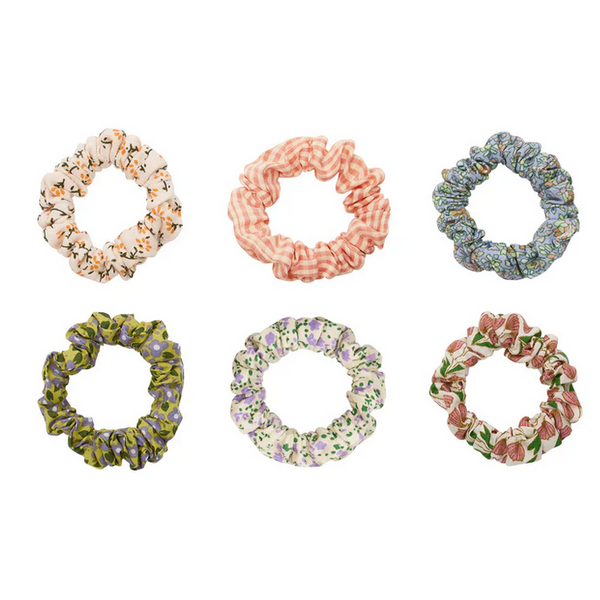 Spring floral scrunchies