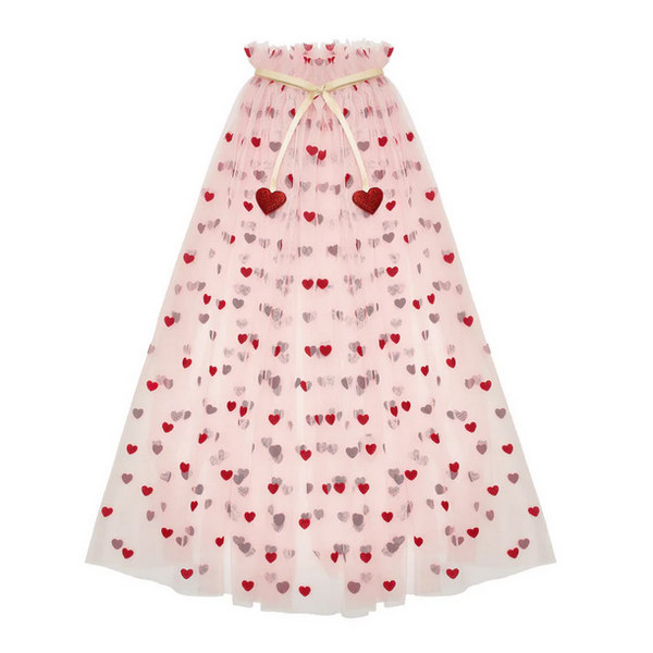Heart print cape