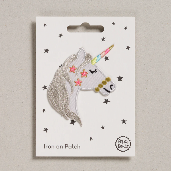 Unicorn Head Iron on Patch