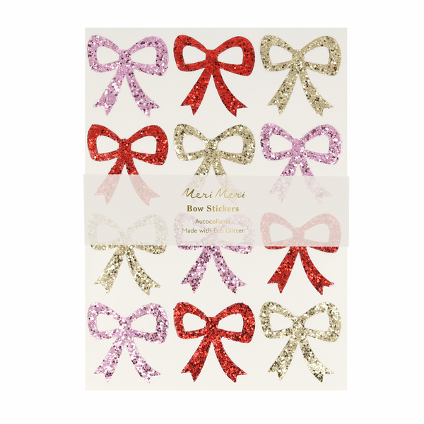 Glitter Bow Stickers