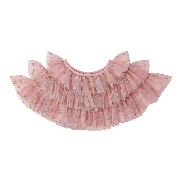 Vintage Pink & Gold Glitter Star Cape