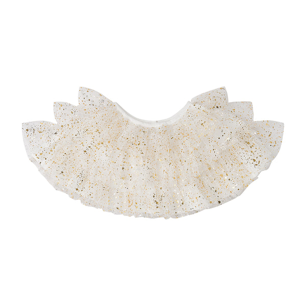 White & Gold Sparkle Cape