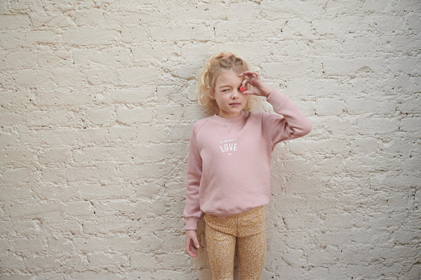 Faded Blush 'ALL YOU NEED IS LOVE' Sweatshirt