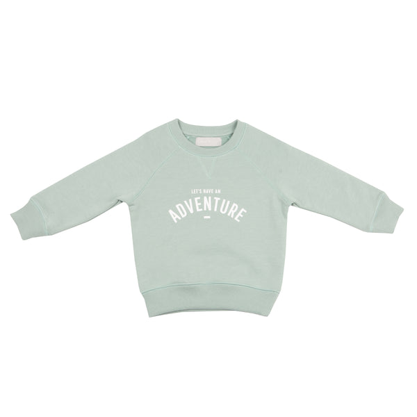 Sage 'LET'S HAVE AN ADVENTURE' Sweatshirt