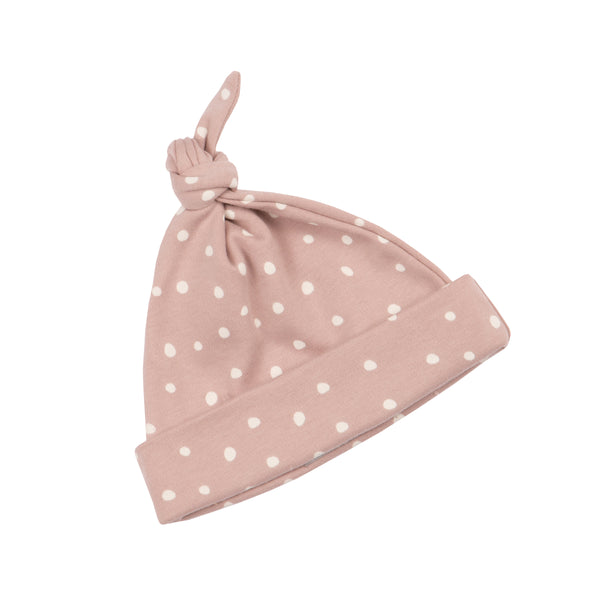 Old Rose & White Spotted Hat