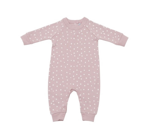 Old Rose & White Spot Print All-In-One