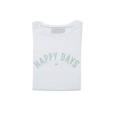 White 'HAPPY DAYS' Cap-Sleeved T-Shirt