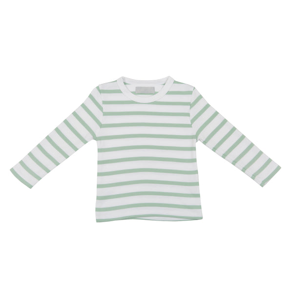 Seafoam & White Breton Striped T Shirt
