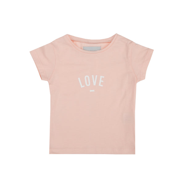 Blush 'LOVE' Cap-Sleeved T Shirt