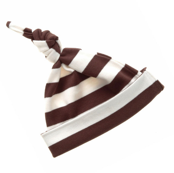 Brown & White Striped Hat