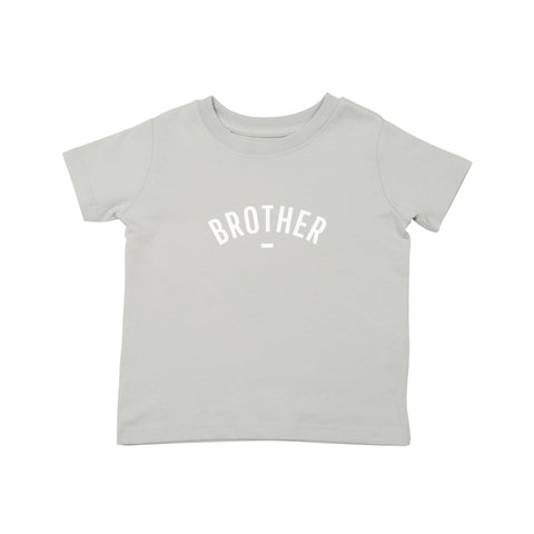 Pale Grey 'BROTHER' Short-Sleeved T Shirt