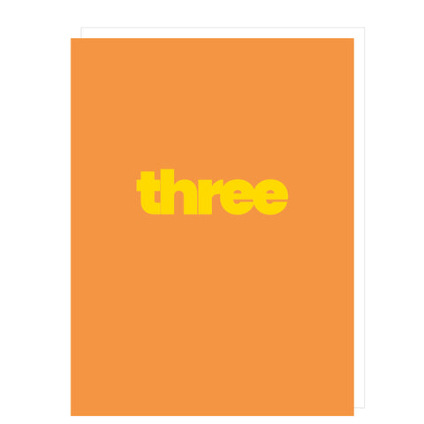 THREE Card - Orange