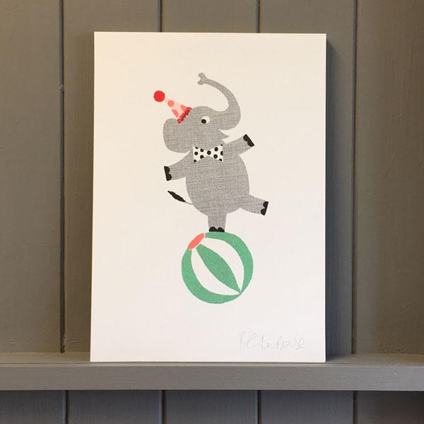 Circus Elephant Print
