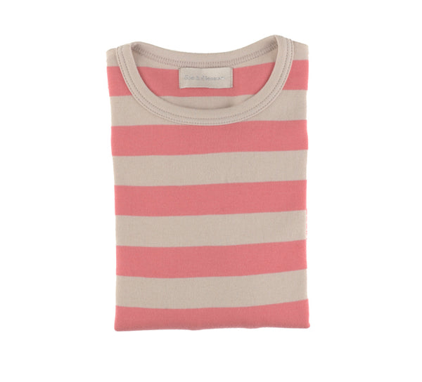 Posy Pink & Sand Striped T Shirt