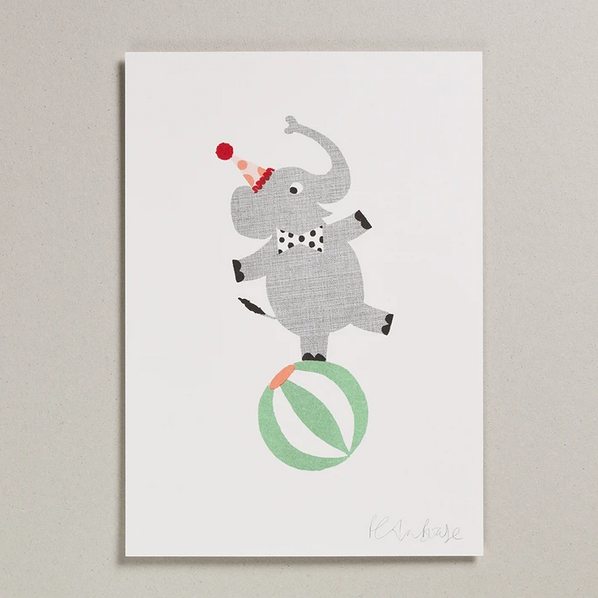 Circus Elephant Print