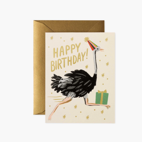 Ostrich Birthday Card