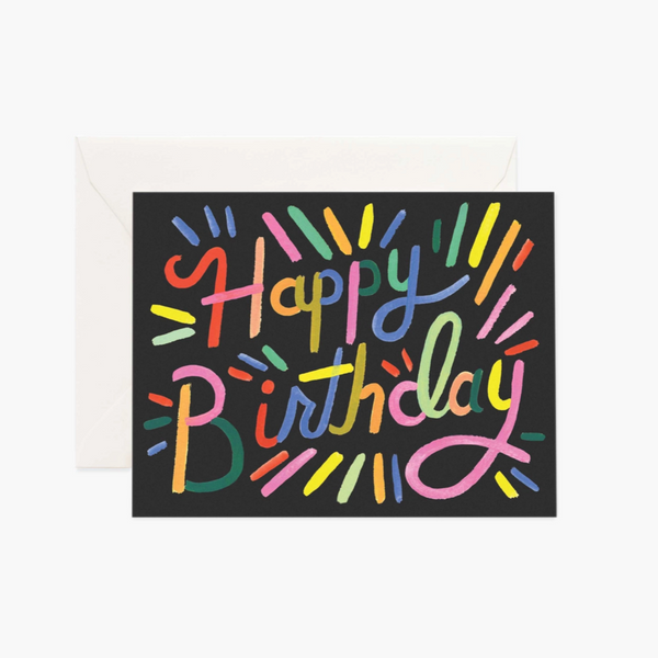 Fireworks Happy Birthday Card