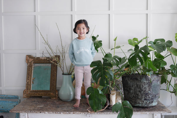 Sage 'LET'S HAVE AN ADVENTURE' Sweatshirt