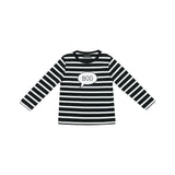 Black & White Breton Striped 'Boo' T Shirt