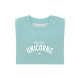 Duck Egg 'PEACE, LOVE + UNICORNS' Sweatshirt