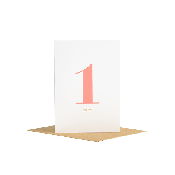 Number 1 Today Birthday Card