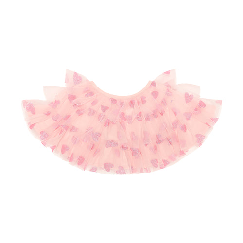 Pale Pink & Pink Glitter Heart Cape