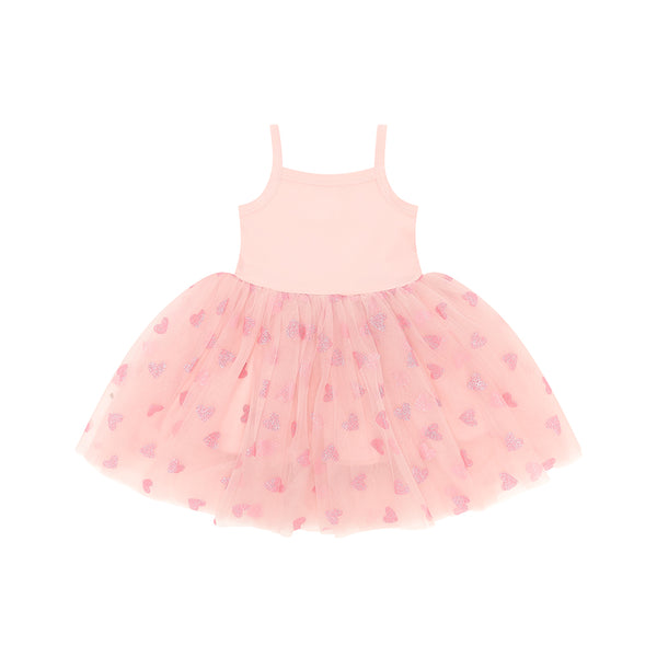 Pale Pink & Pink Glitter Heart Dress