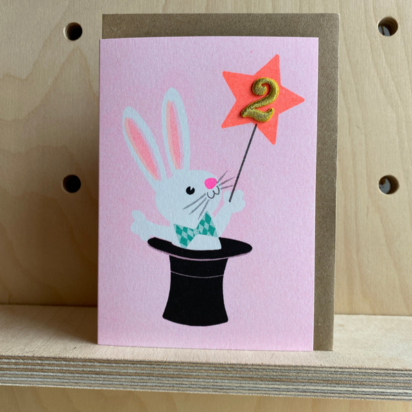 Rabbit Age 2 Card