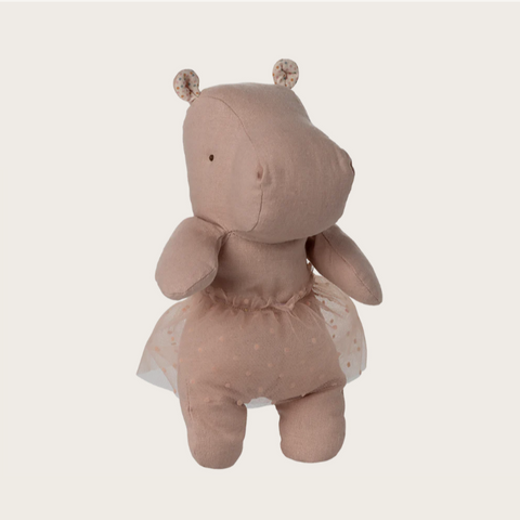 Maileg - Hippo with Skirt, Small 'Soft Rose'