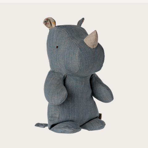 Maileg - Rhino, Small 'Blue/ Sand'