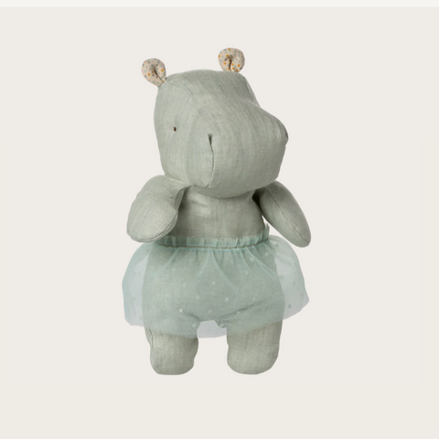 Maileg - Hippo with Skirt, Small 'Mint'