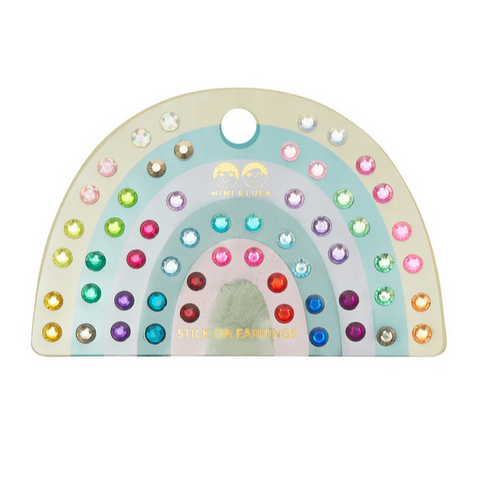 Bright Gem Stick On Earrings