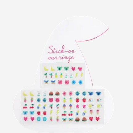 Stick on Earrings 40 Pairs - Cherry