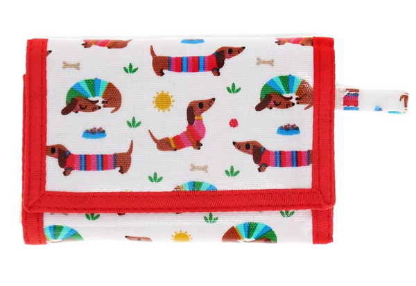 Children's wallet - Sunny Sausage Dog