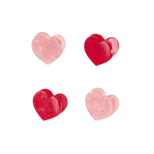 Love Heart Claw Clip 4 Pack