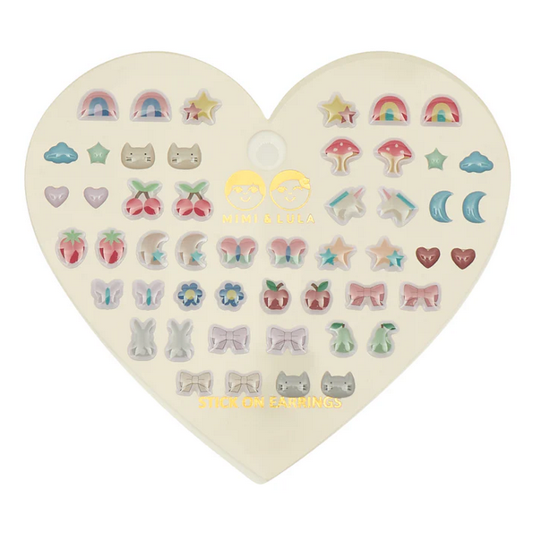 Mixed novelty stick on earrings