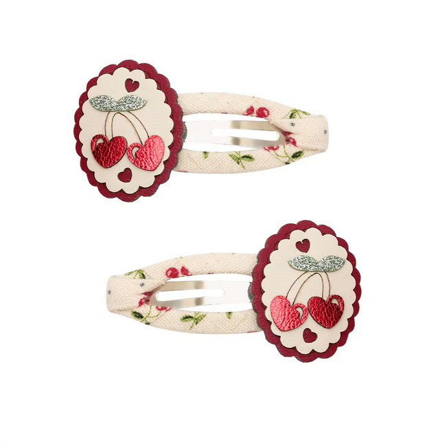 Scallop framed cherries clic clacs