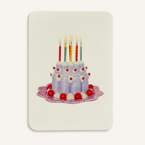 Lavender Cream Blancmange Greeting Card