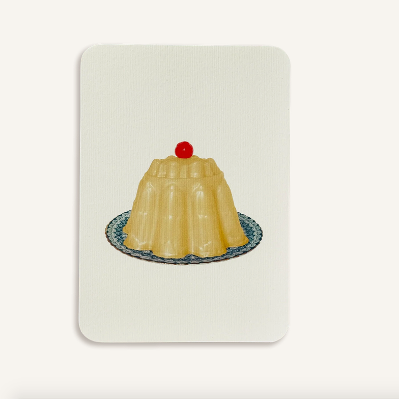 Custard Cream Blancmange Greeting Card