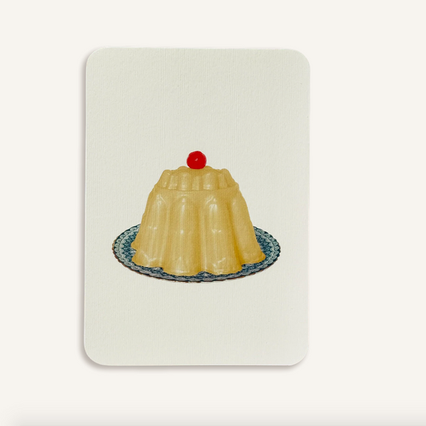 Custard Cream Blancmange Greeting Card