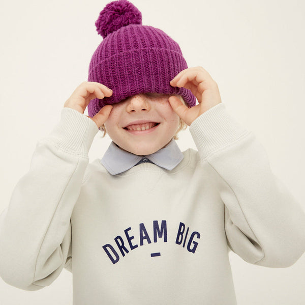 Pebble Grey 'DREAM BIG' Sweatshirt