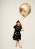 Black & Gold Glitter Heart Dress