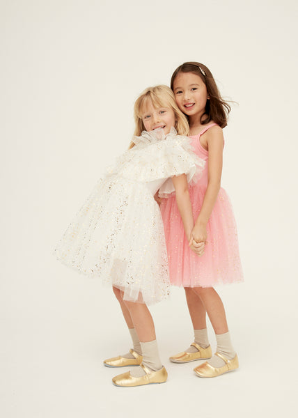 White & Gold Sparkle Cape