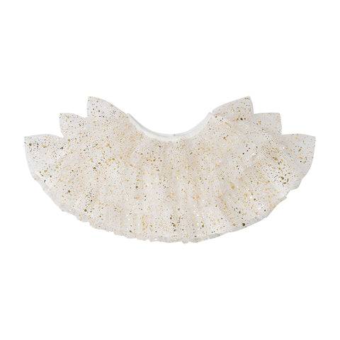 White & Gold Sparkle Cape
