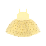 Lemon & Gold Glitter Heart Dress